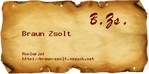 Braun Zsolt névjegykártya